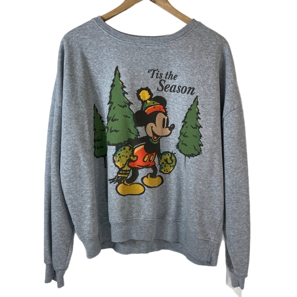 Disney grey Mickey Mouse Christmas sweatshirt